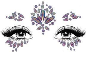 EYE043 Verity adhesive face jewels sticker.