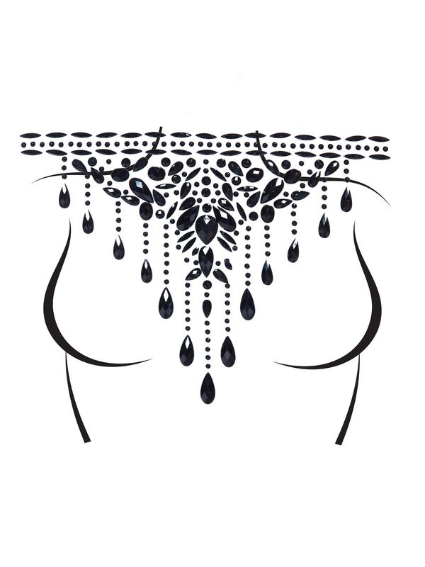 BODY016 Choker adhesive body jewels sticker