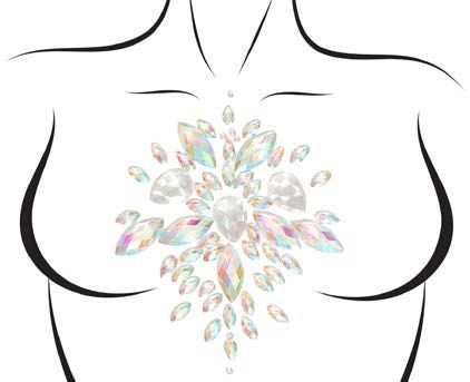 BODY001 Celestial adhesive body jewels sticker