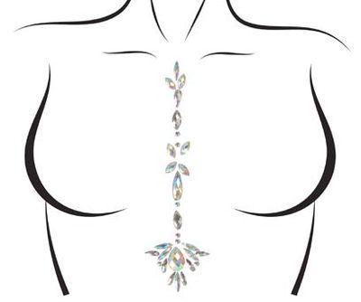 BODY011 Jade adhesive body jewels sticker