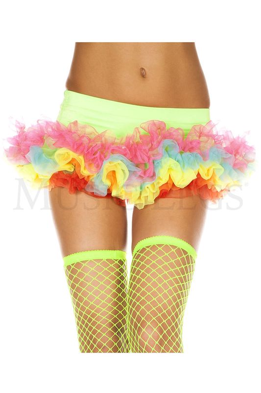 761 Soft tulle rainbow skirt (Glow UV Reactive)