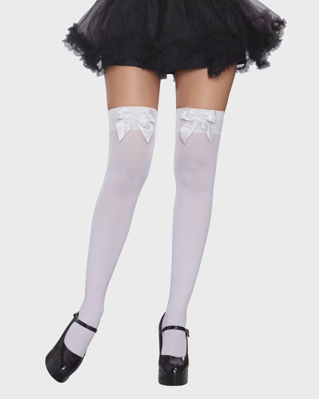 10342 BOW TOP OPAQUE STOCKING