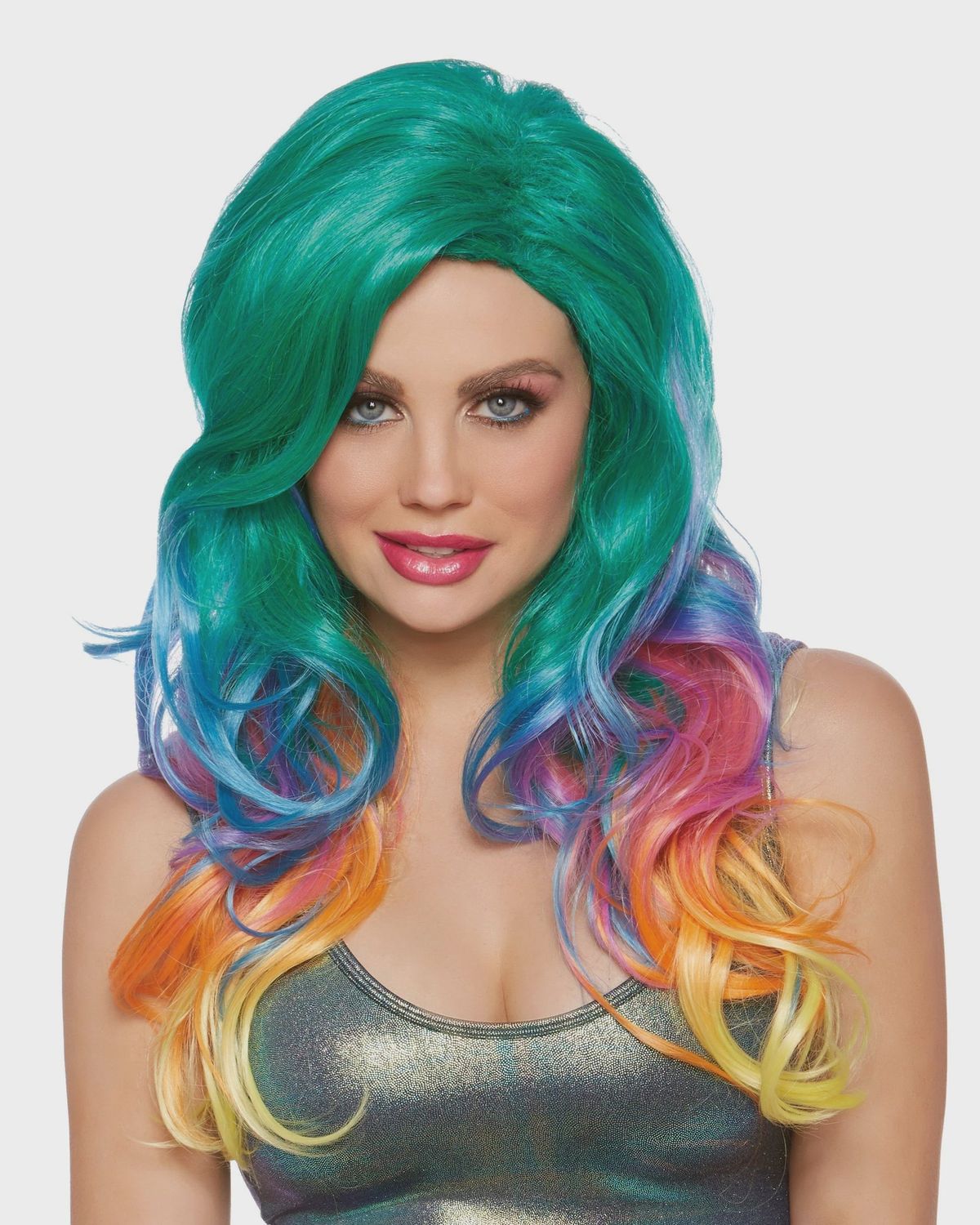 11885 JEWEL TONE RAINBOW WIG