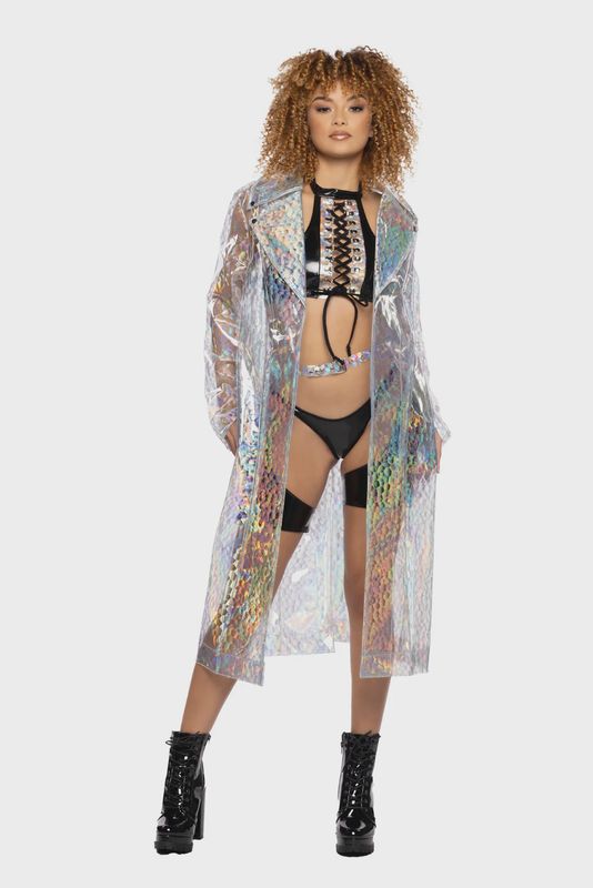 FE240 - RUBBERIZED VINYL TRENCH COAT
