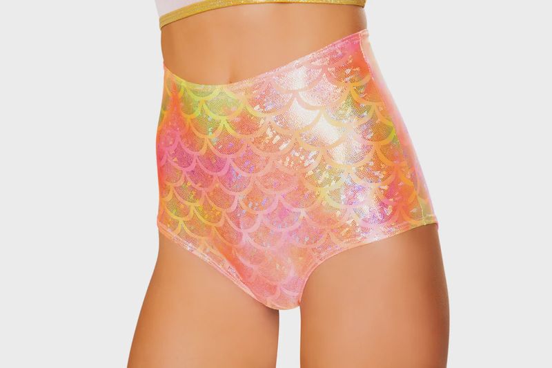 CC401 - SCALE HIGH WAIST MERMAID SHORTS