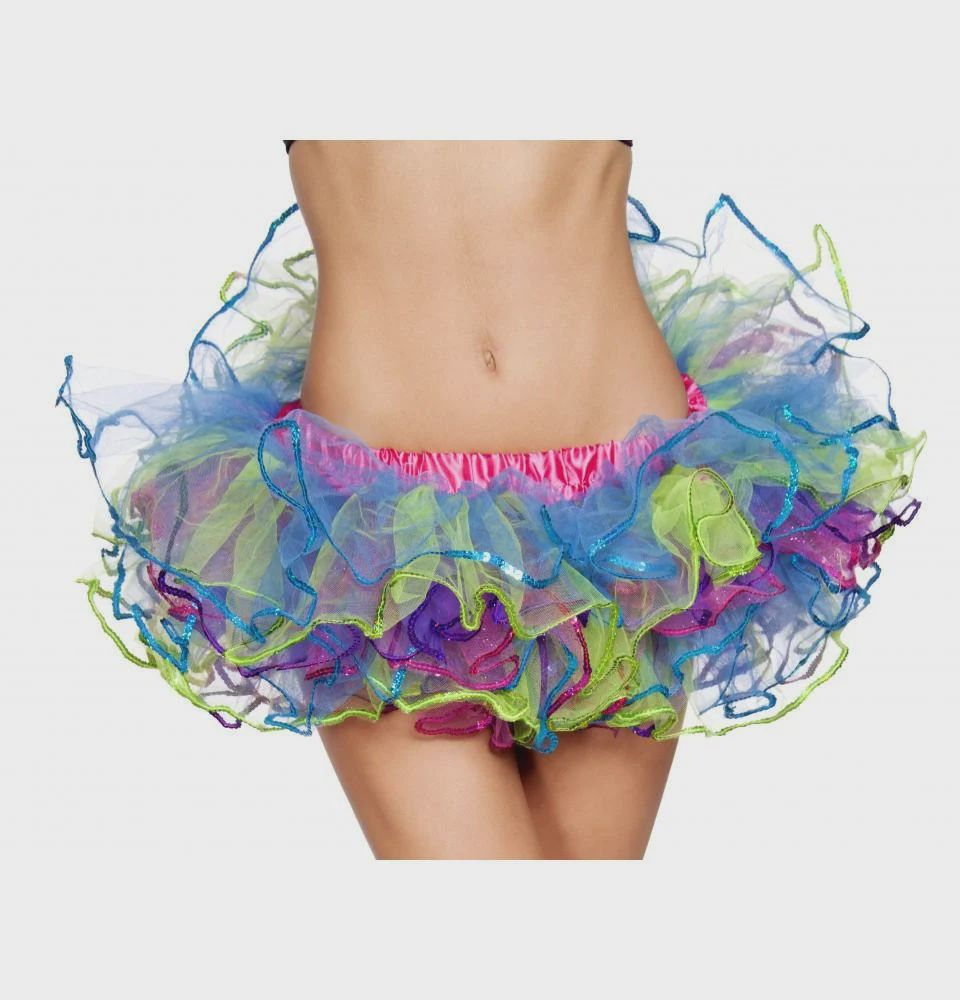4556 - RAINBOW WITH SEQUIN TRIMMED PETTICOAT
