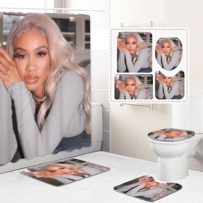 Saweetie Four-piece Shower Curtain Set