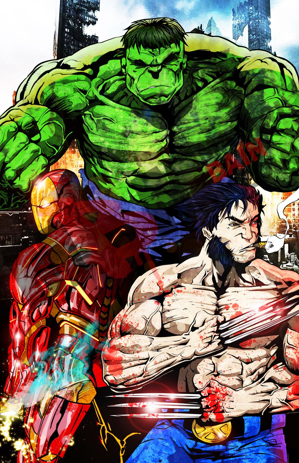 Iron Man, Hulk &amp; Wolverine