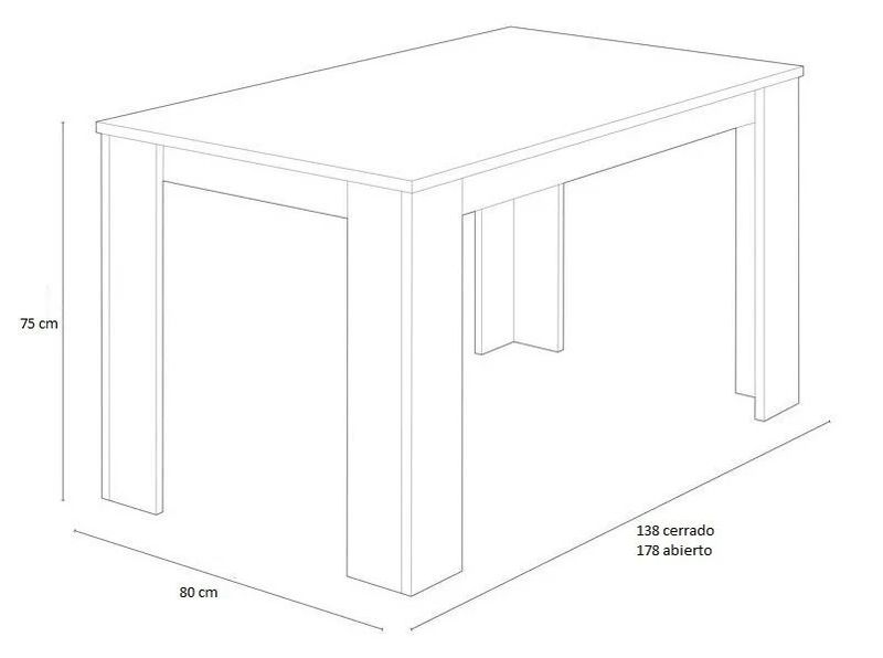 Mesa De Madera +6 Sillas Blancas Nórdicas