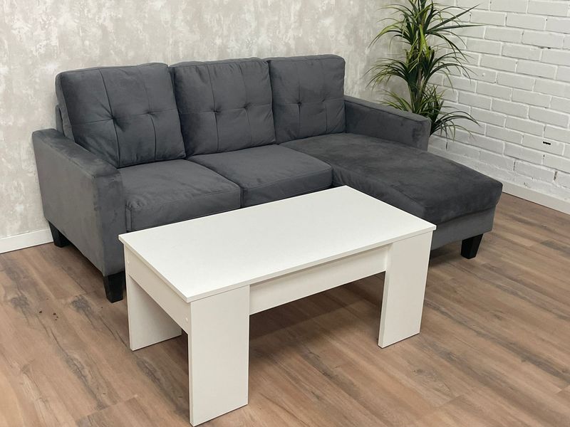 OFERTA SOFÁ CHAISELONGUE+MESA DE CENTRO