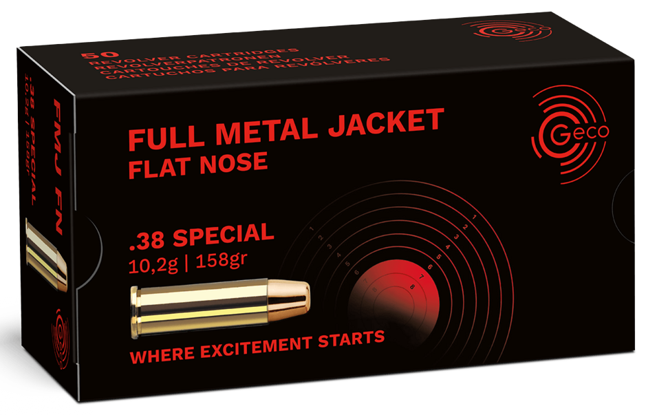 Revolveri padrun GECO .38 Special FMJ. 50 tk.