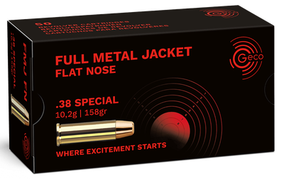 Revolveri padrun GECO .38 Special FMJ. 50 tk.