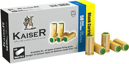 Paukpadrunid Kaiser 9 mm P.A.K. 50 tk.