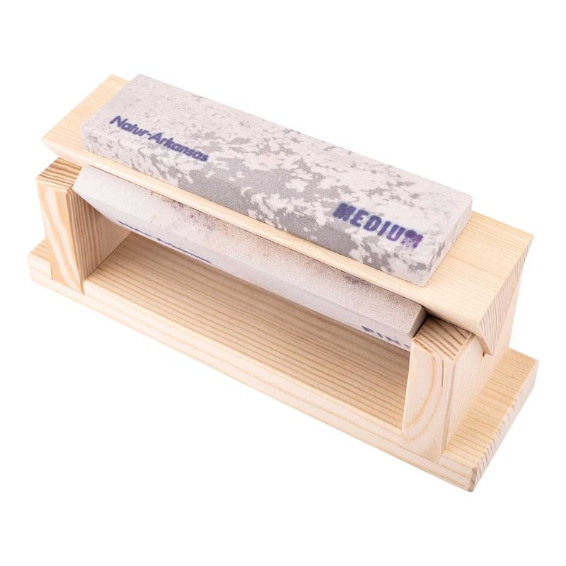 100% Natural Arkansas Stone 3-Piece Sharpening Set