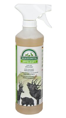 Apple-scented attractant for deer, wild boar, and roe deer. 500 ml