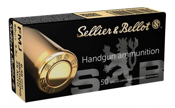 Püstoli padrun S&amp;B 6.35 mm Browning FMJ. 50 tk