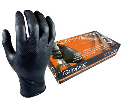 Ühekordsed nitriilkindad M-Safe Grippaz 246BK, 50 tükki