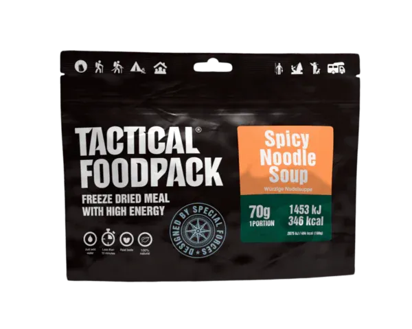 Matkatoit Tactical Foodpack, vürtsikas nuudlisupp, 70 g