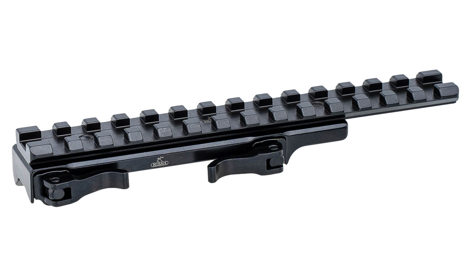 Quick-release mount for an optical sight for Blaser rifle, for Picatinny rail.