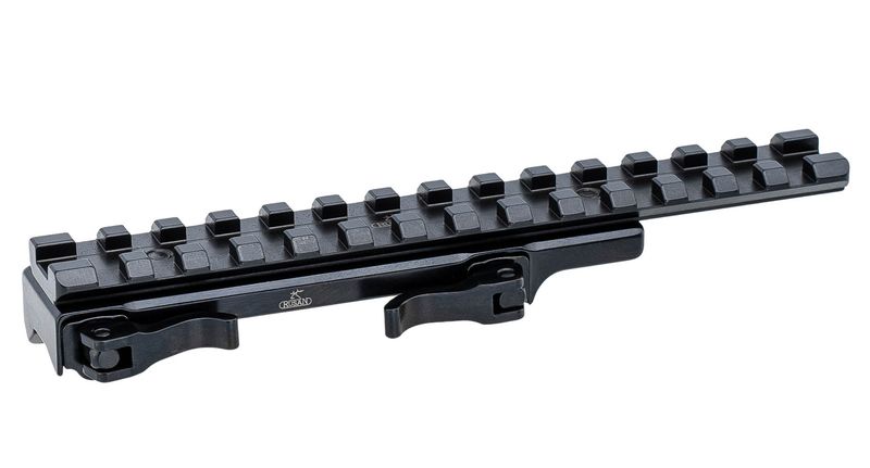 Quick-release mount for an optical sight for Blaser rifle, for Picatinny rail.