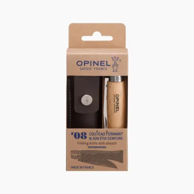 Liigend taskunuga Opinel 8 cm tupega roostevabast terasest