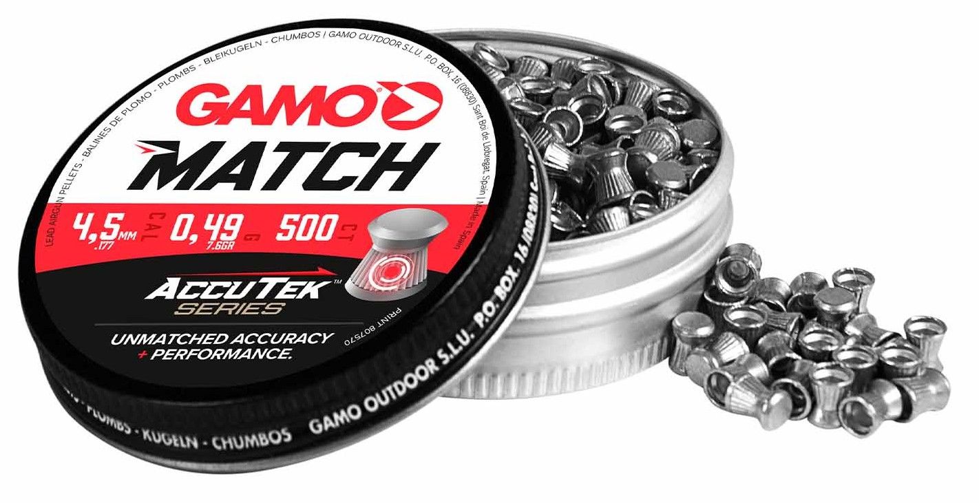 Gamo Match AccuTek air rifle pellets 4.5 mm