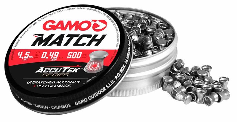 Gamo Match AccuTek air rifle pellets 4.5 mm