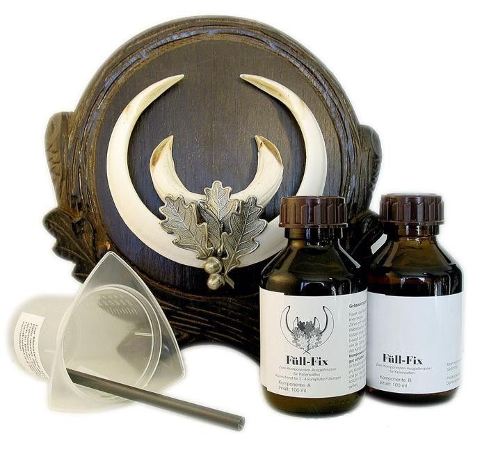 Füll Fix two-component liquid for filling wild boar tusks