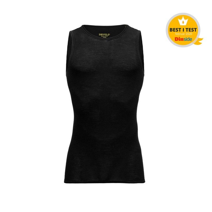 DEVOLD men's sleeveless merino wool mesh thermal base layer tank top for hunting and hiking