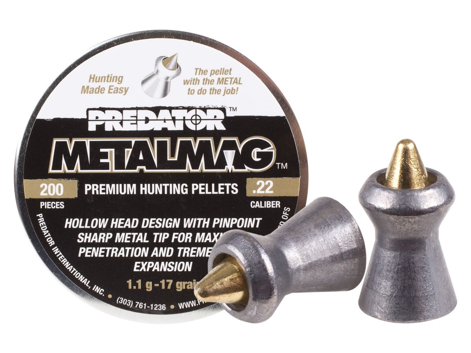 Õhupüssikuulid Predator Metalmag. 5,5 mm