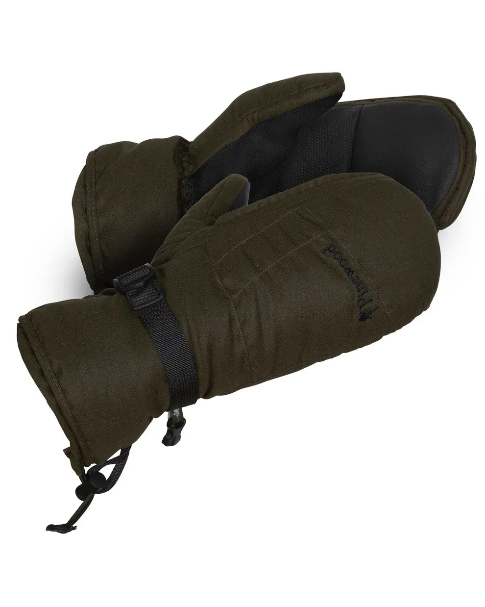 Pinewood Hunters Pro hunting mittens with magnetic fold-back finger opening for hunting and fishing