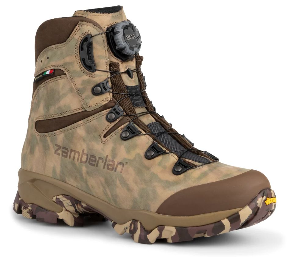 Zamberlan Lynx GTX BOA WL wide fit leather hunting boots with BOA fastening system Gore-Tex membrane and Vibram outsole