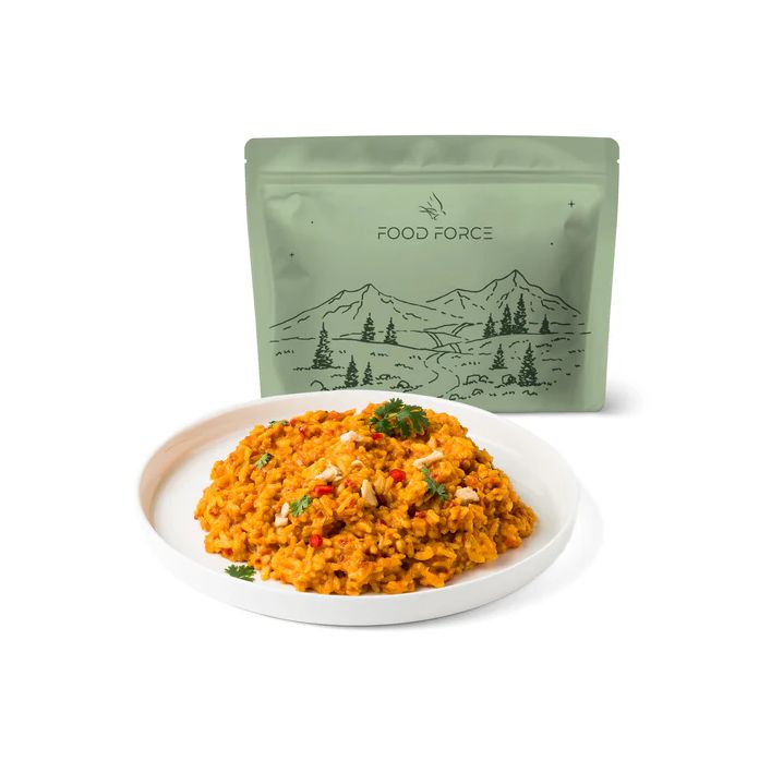 Mexican-style stew with rice 150 g – spicy instant meal ready in 15 minutes.