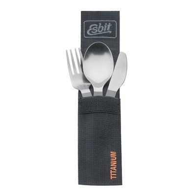 Esbit Titanium Spoon, Fork and Knife Set
