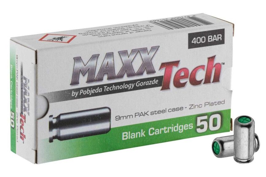 ​MaxxTech 9 mm P.A.K. blank cartridges