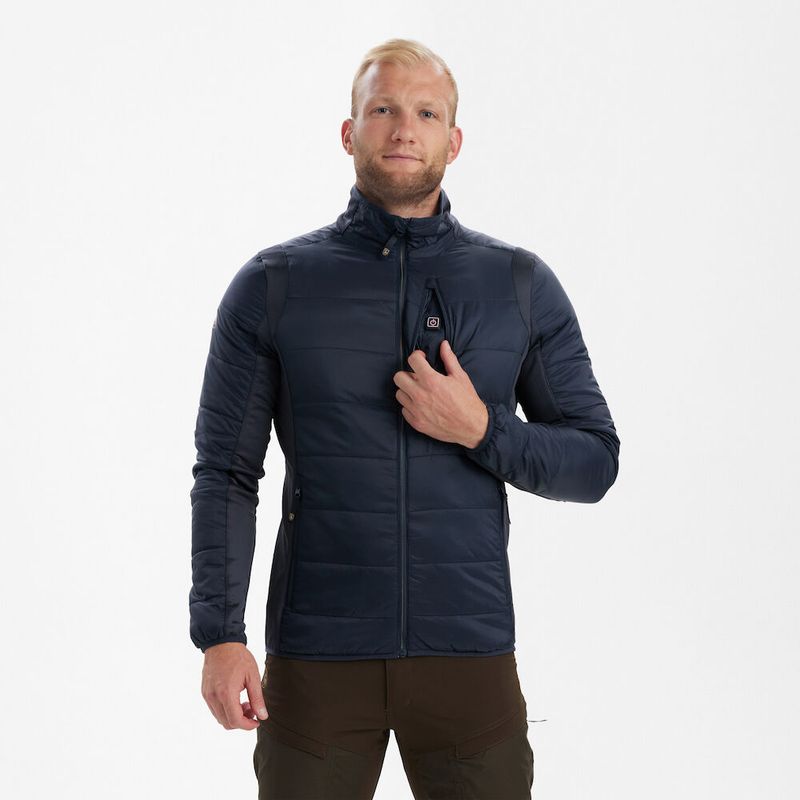 Deerhunter Heat Padded Jacket Dark Blue Dark blue Deerhunter heated jacket with three heat levels