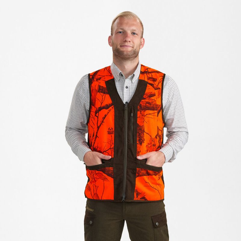 Deerhunter Eagle Realtree Edge Orange camouflage driven hunting waistcoat
