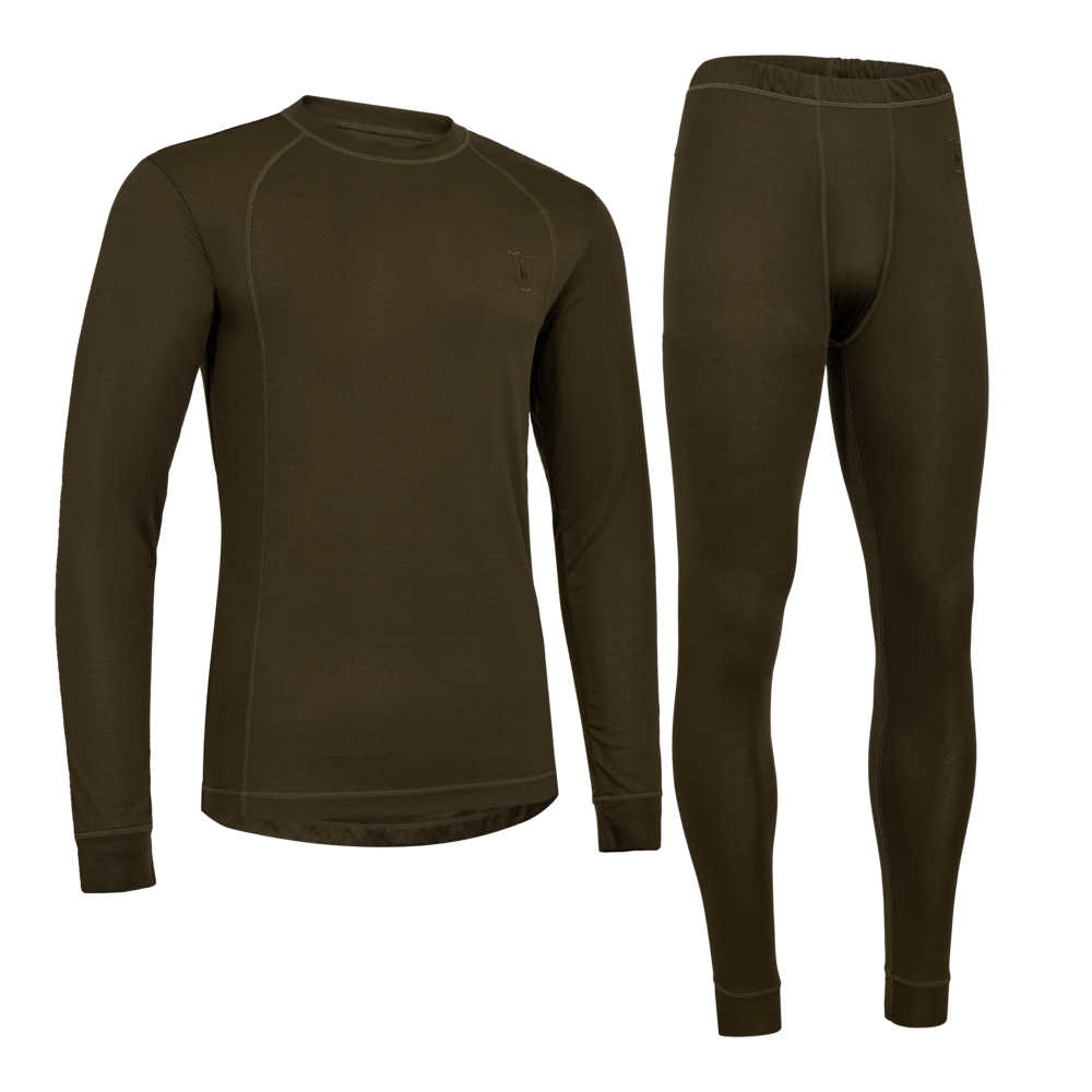 Deerhunter 7786 Tarmac Green thermal underwear set with long sleeve top and matching long johns