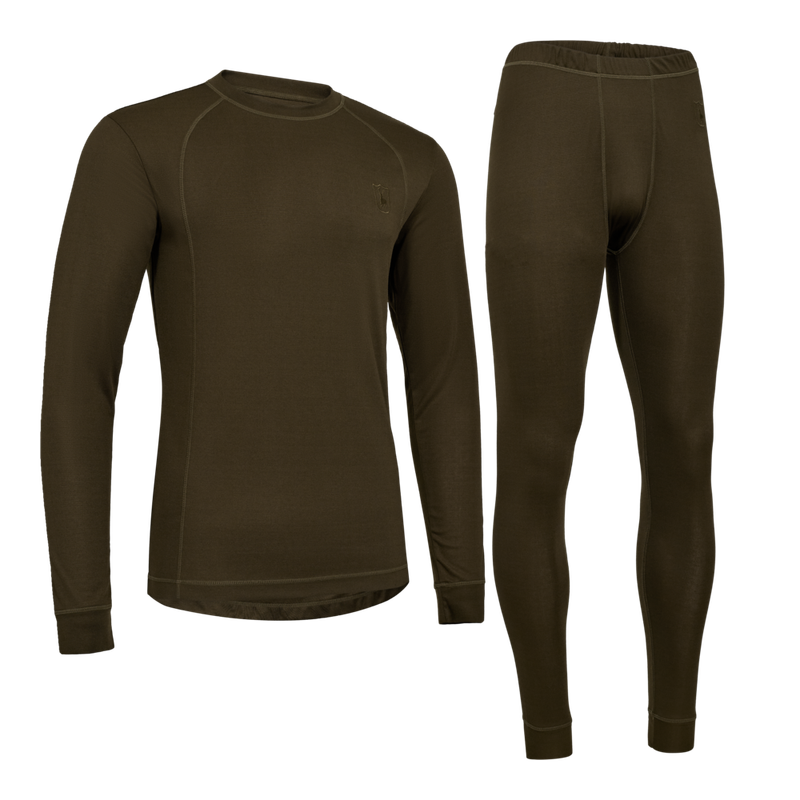 Deerhunter 7786 Tarmac Green thermal underwear set with long sleeve top and matching long johns