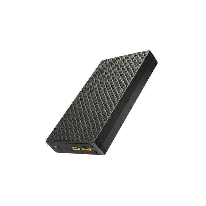 Nitecore NB20000 Gen3 lightweight 20000mAh carbon fibre power bank with dual USB-C ports and IPX5 water resistance