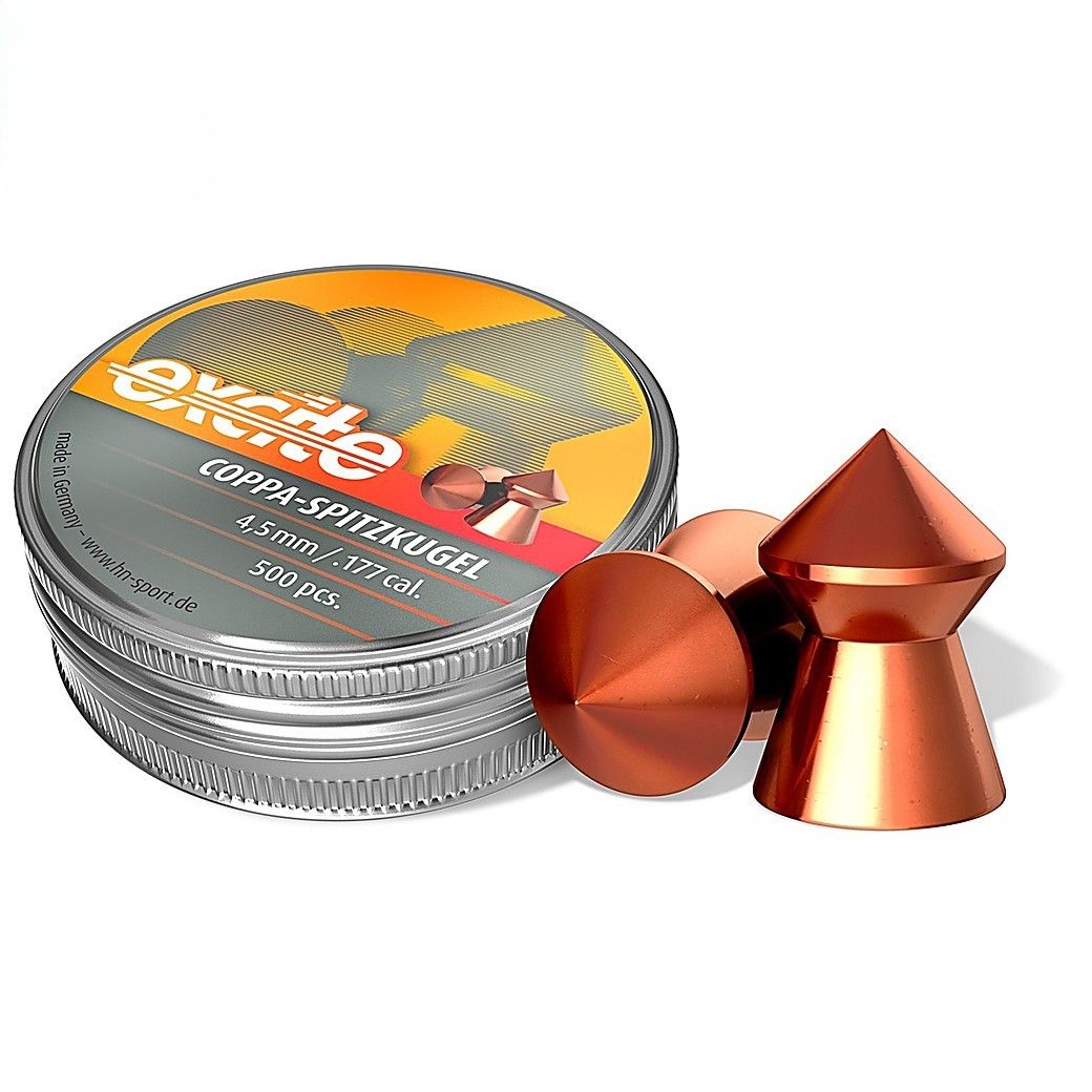 H&amp;N Excite Coppa-Spitzkugel 4.5 mm copper-plated pointed airgun pellets