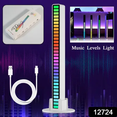 12724 RHYTHM LIGHTS, AGC AUTOMATIC GAIN CONTROL 32 COLORFUL RGB LIGHT ADJUSTABLE PICKUP RHYTHM LIGHTS, RGB LED VOICE-ACTIVATED