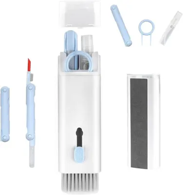 6462 7 IN 1 ELECTRONIC CLEANER KIT, CLEANING KIT FOR MONITOR KEYBOARD AIRPODS, SCREEN DUST BRUSH INCLUDING SOFT SWEEP, SWIPE, AIRPOD CLEANER PEN, KEY PULLER AND SPRAY BOTTLE 02