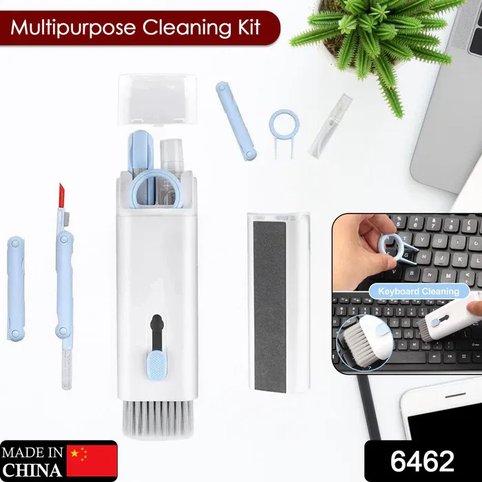 6462 7 IN 1 ELECTRONIC CLEANER KIT, CLEANING KIT FOR MONITOR KEYBOARD AIRPODS, SCREEN DUST BRUSH INCLUDING SOFT SWEEP, SWIPE, AIRPOD CLEANER PEN, KEY PULLER AND SPRAY BOTTLE 02