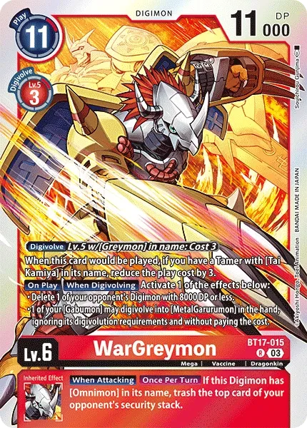 BT17-015 WarGreymon, R