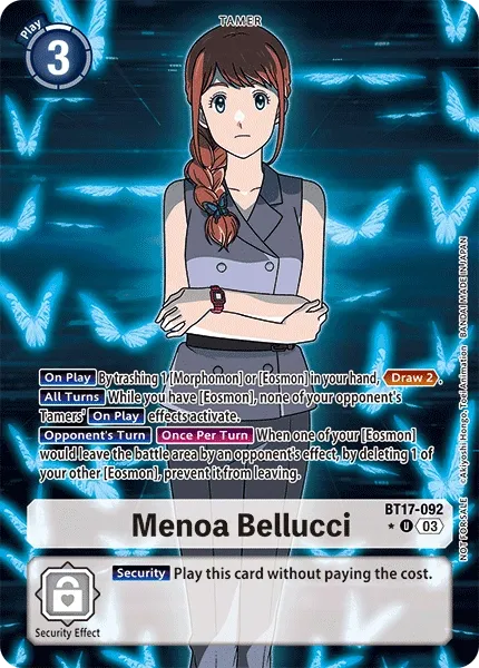 BT17-092 Menoa Bellucci, UC, Box Topper