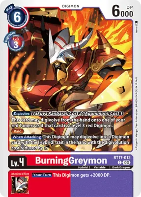 BT17-012 BurningGreymon, C