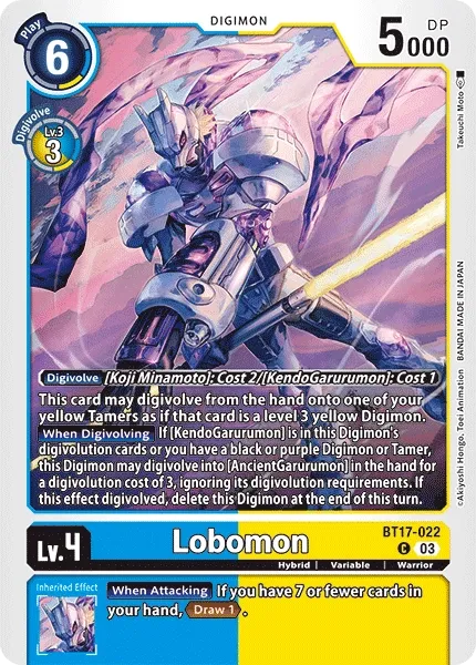 BT17-022 Lobomon, C