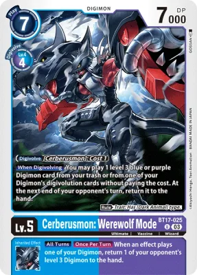 BT17-025 Cerberusmon: Werewolf Mode, UC