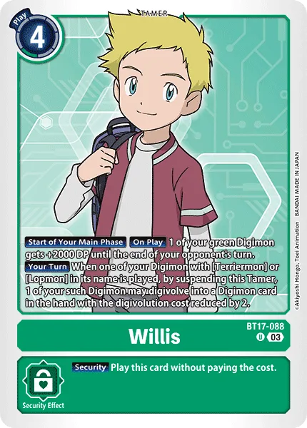 BT17-088 Willis, UC